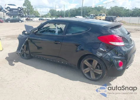 2014 Hyundai Veloster Turbo W/Blue из США, поврежденный, VIN KMHTC6AEXEU203300